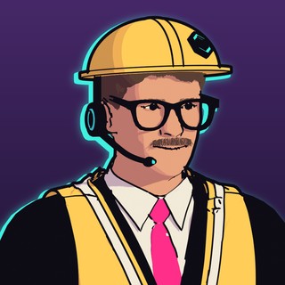 The Foreman: hard hat, glasses, headset and hi-vis vest